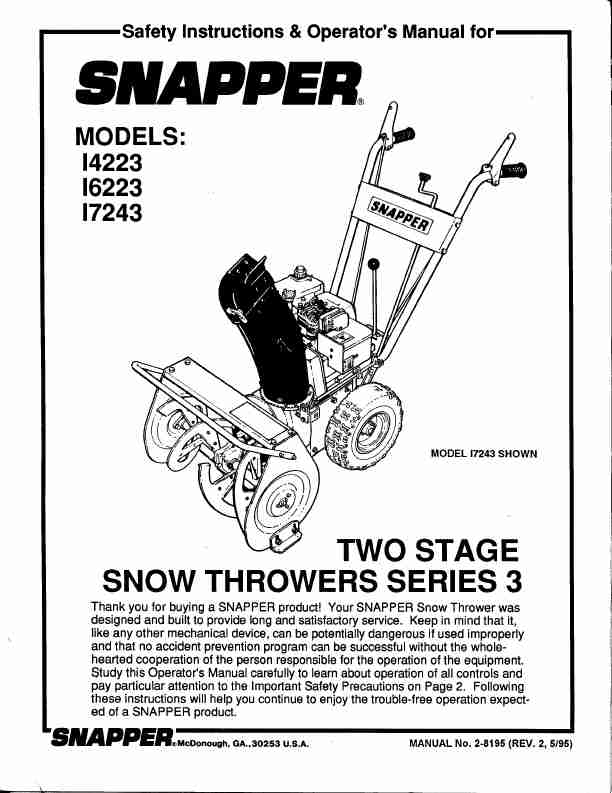 Snapper Snow Blower 14223-page_pdf